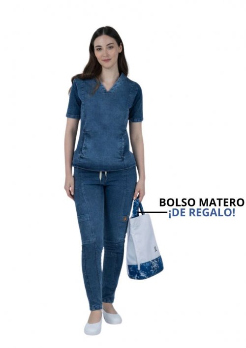Ambo denim femenino