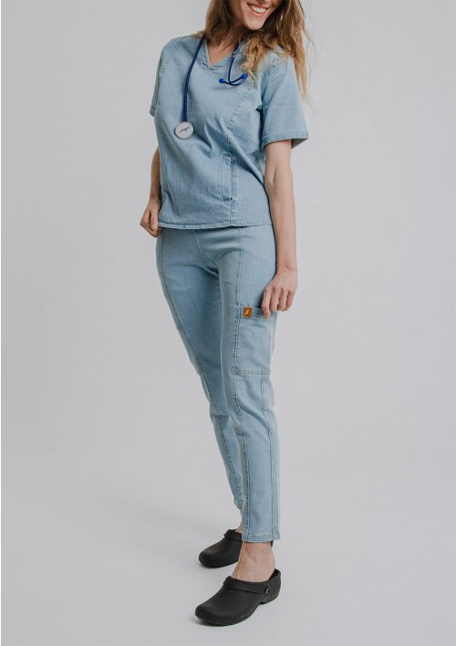 Ambo denim femenino