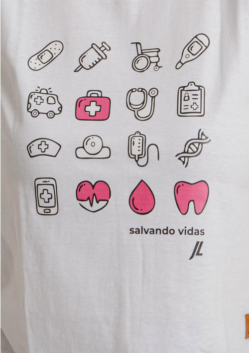 Remera unisex estampada gráficas medicina