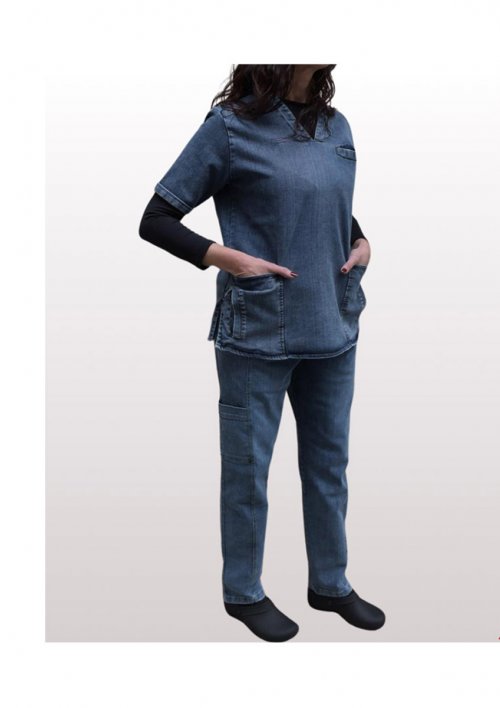 Ambo denim femenino
