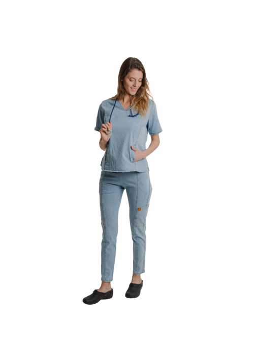 Ambo denim femenino