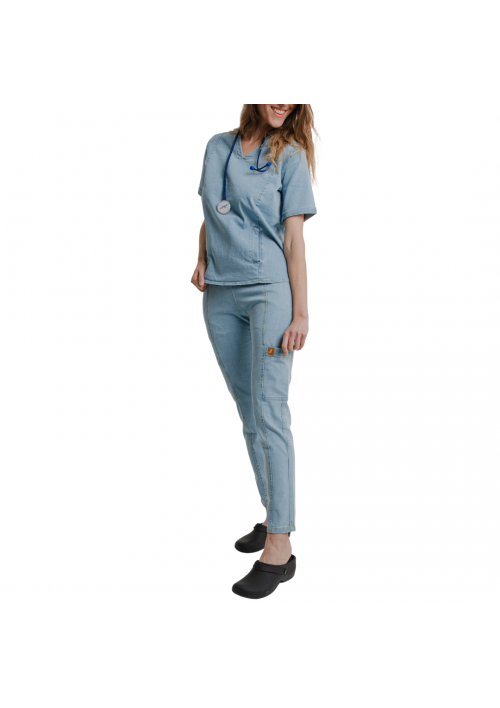Ambo denim femenino