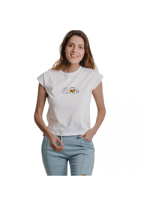 Remera mujer estampada coffee
